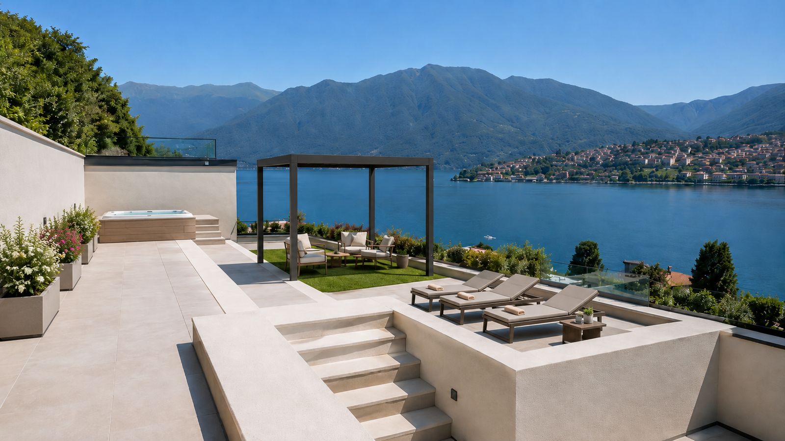 VILLA SUL LAGO – Luxury Villa con Piscina Privata e Rooftop Panoramico a Moltrasio